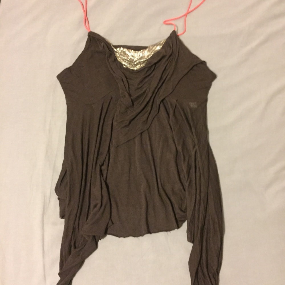 NWT Development Brown Jersey & Mesh Cami - Picture 4 of 6